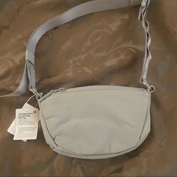 LULULEMON ALL NIGHT MICRO FESTIVAL BAG *zip top* in SOLD OUT COLOR- SEAL… - Picture 5 of 7